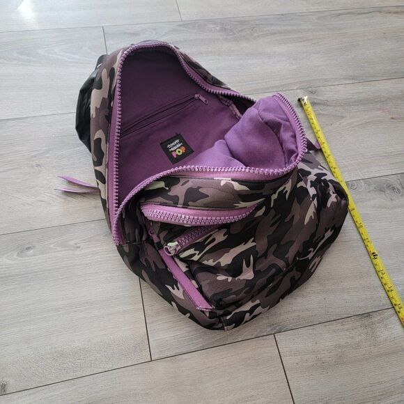 Clements Ribeiro ‘POP’ Full Size purple camouflage backpack 12X14 main image 9